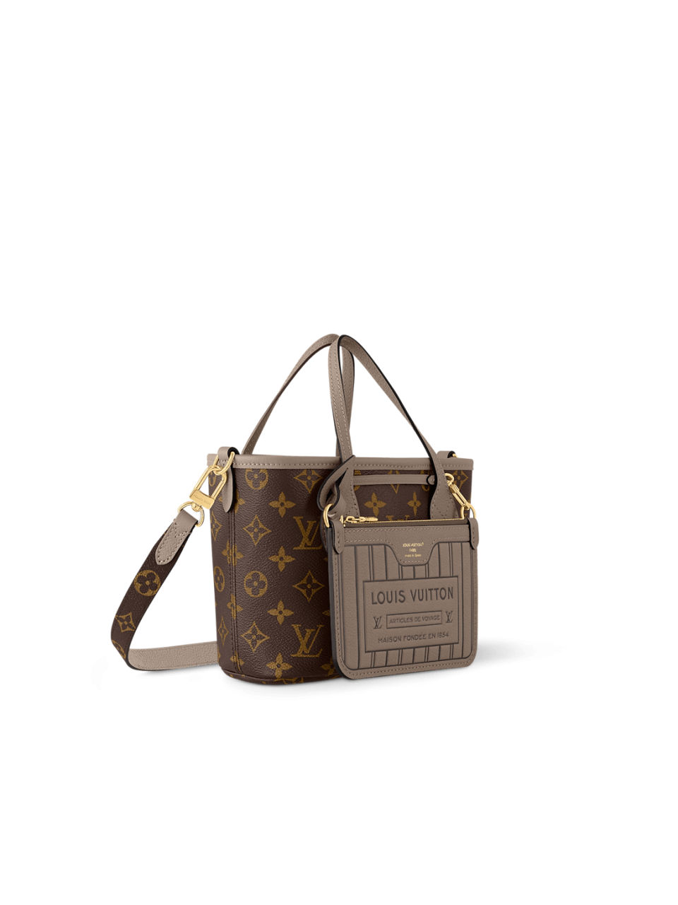 Сумка Neverfull Inside Out BB с плечевым ремнём Louis Vuitton